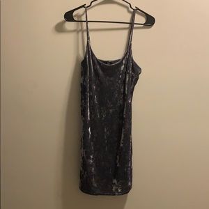Gray Velvet Dress